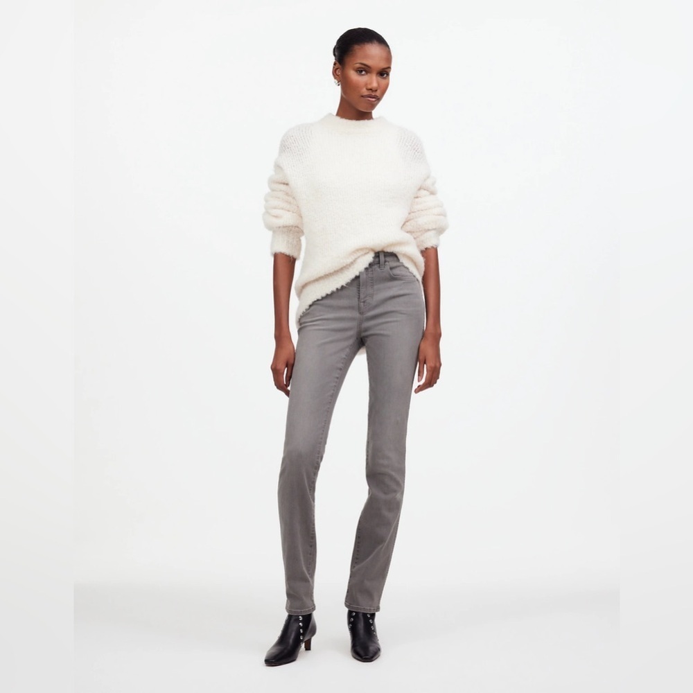 Madewell - Gray Mid-rise Stovepipe Jeans